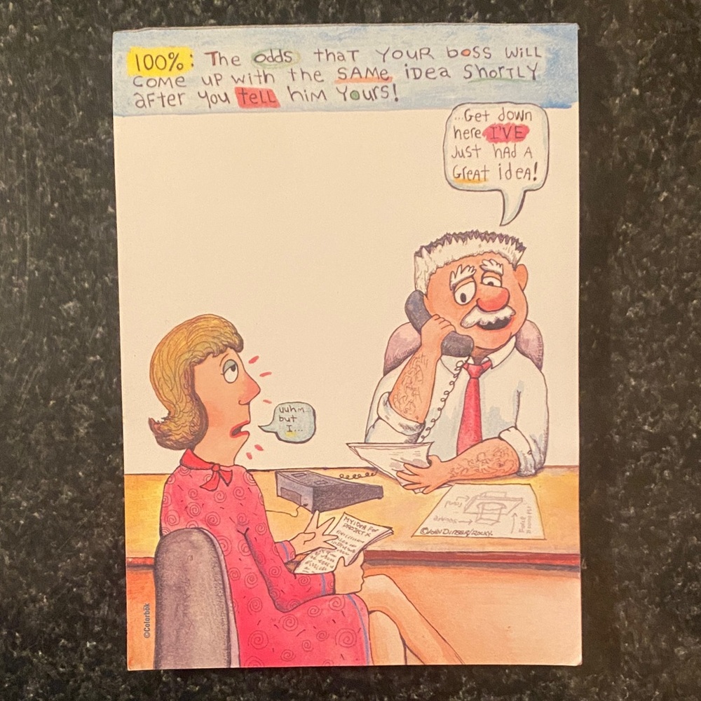 Humorous Office Cartoon Notepad By Colorbok